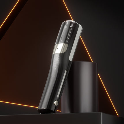 Black Cordless Automatic Split End Hair Trimmer - High-Speed Double-Sided Blade, Visible Trimming Window & Large Opening.