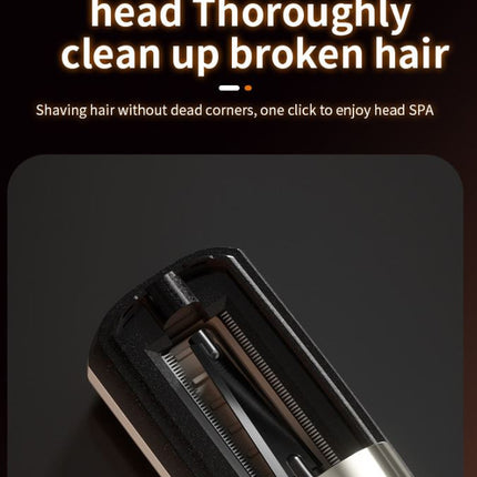 Black Cordless Automatic Split End Hair Trimmer - High-Speed Double-Sided Blade, Visible Trimming Window & Large Opening.