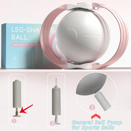 Grey 3-Level Resistance Pelvic Floor & Inner Thigh Trainer - Multi-Function Kegel Exercise Set with 25cm Yoga Ball & 3-Pair Resistance Rope.