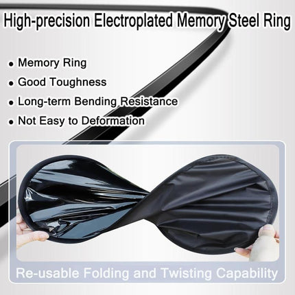 4-PCS Static Cling Car Window Sunshades Set - Glue-Free Insulating Total Blackout Fabric & Foldable Memory Wire Frame.