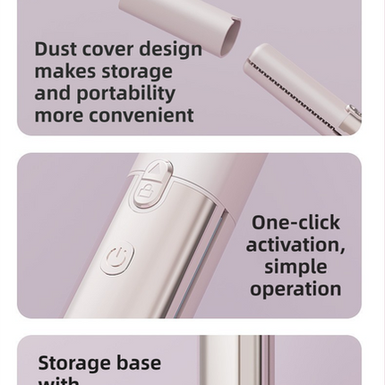 Pink 2-in-1 Wireless Hair Styler with 4 Temperature Settings, Dual Anti-Scalding & Cap - 3D Ceramic Heating Brush with Essential Oil Coating.