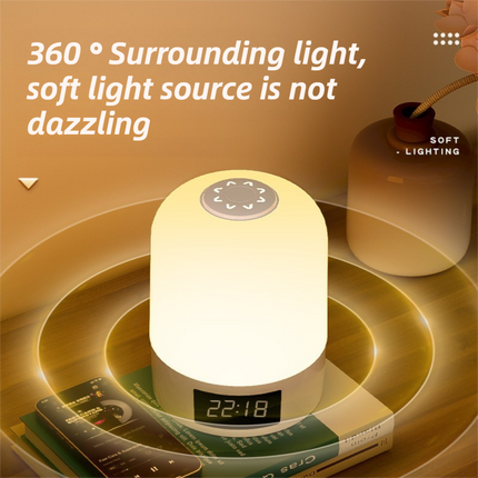 Smart Digital Clock Night Light - Remote Dimmable Bedside Lamp & Sleep Aid for Nursery, Feeding & Bedroom (K2021).