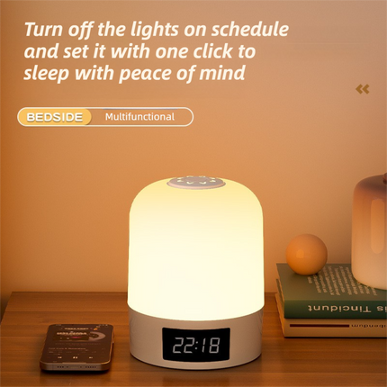 Smart Digital Clock Night Light - Remote Dimmable Bedside Lamp & Sleep Aid for Nursery, Feeding & Bedroom (K2021).