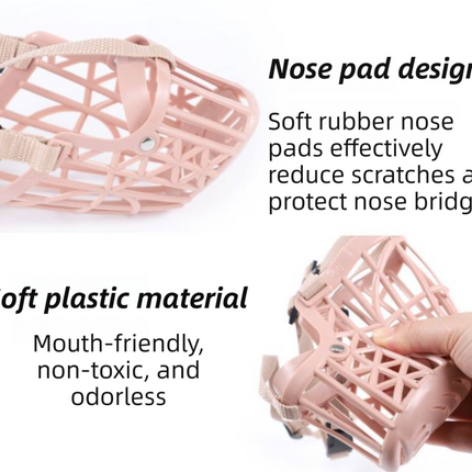 Anti-Biting & Anti-Foraging Dog Muzzle - Breathable & Soft TPE Safety Mask with Secure Straps (#4 Fits 15kg ).