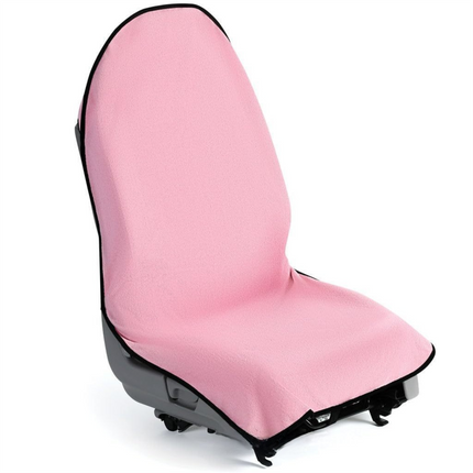 Pink Waterproof Towel Car Single Seat Cover - Universal Non-Slip Sweat-Absorbent Bucket Seat Protector for Gym Fitness and Beach.