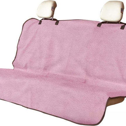 Pink Waterproof Towel Car Back Seat Cover - Universal Non-Slip Sweat-Absorbent Bucket Seat Protector for Gym Fitness and Beach.