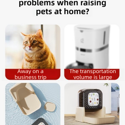 Pink Silent Automatic Pet Double Meal Dispenser with Rotary Buckle - Longest 48H Scheduled and Long Battery Life, Detachable for Easy Cleaning.
