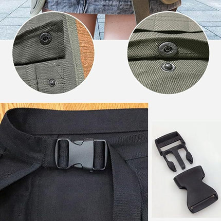 Black 10-Pocket Multi-Purpose Half-Body Utility Apron - Heavy-Duty Organizer Belt for Gardening, Makeup & Hardware.