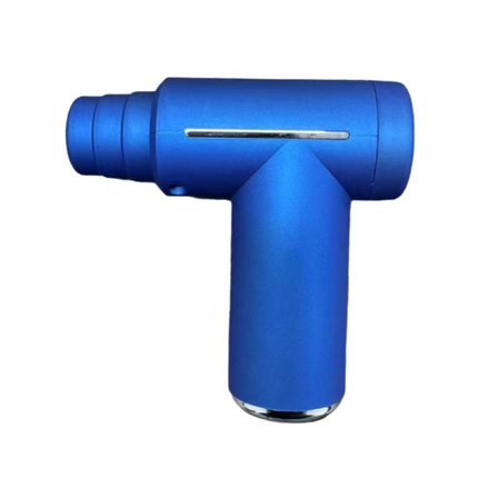 Blue Lightweight Mini Hot Cold Massage Gun with 6 Heads - 6 Intensity Dual Thermal Therapy Muscle Reliever for Portable Body Recovery.