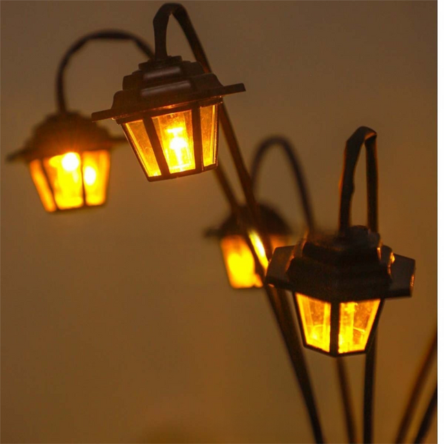 Solar Retro Hexagonal Palace Ground Plug Light with 6 LED Warm Glow - In/Outdoor Garden Pathway Landscape and Lawn Lamp.