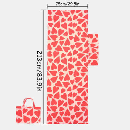 2-in-1 Microfiber Sun Lounger Towel & Portable Tote Bag - Sand-Free & Quick Dry Beach Chair Cover with Side Pockets (ST005 / 75x211cm).