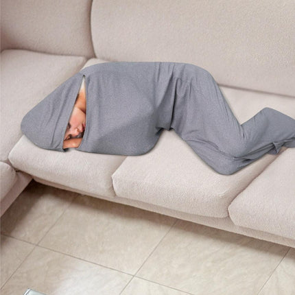 Soft Fleece Wearable Shark Sleeping Bag - Thickened Anti-Kick Warm Onesie and Mobile Sleep Cabin for Kids (L 150x50CM).