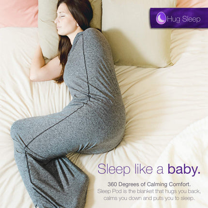 Soft Fleece Wearable Shark Sleeping Bag - Thickened Anti-Kick Warm Onesie and Mobile Sleep Cabin for Adults (L 185*50CM).