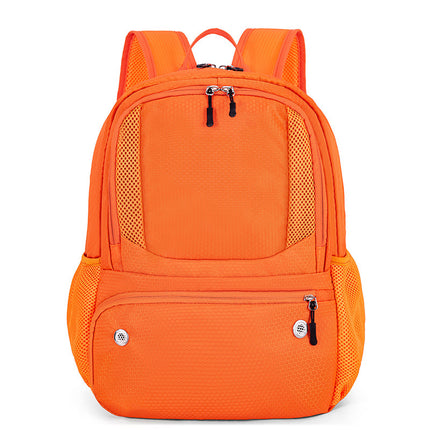 24L High-Capacity Orange Basketball Backpack with Shoe Compartment & Dedicated Ball Zone - Waterproof & Durable Oxford Training Bag.