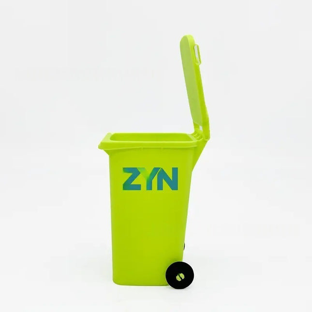 Green Mini Zyn Bin Desk Simulation Trash Can - Novelty Desktop Decor & Storage Box.