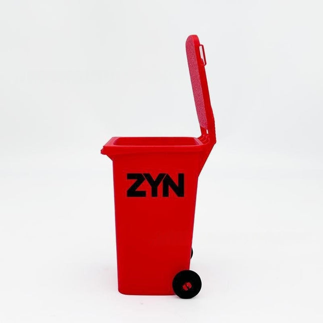 Red Mini Zyn Bin Desk Simulation Trash Can - Novelty Desktop Decor & Storage Box.