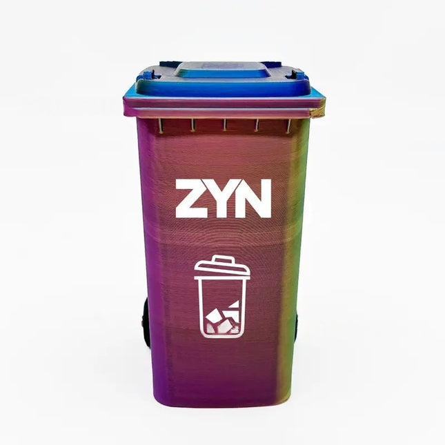3-Color Dazzled Mini Zyn Bin Desk Simulation Trash Can - Novelty Desktop Decor & Storage Box.