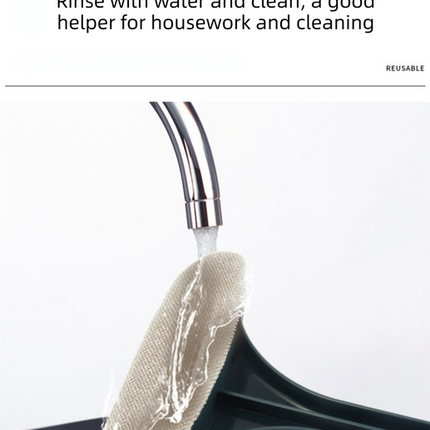 2-Pack 2-in-1 Professional Window Screen Brush & Glass Cleaner - Detachable Long-Handle Squeegee & Scrubber (White Green).
