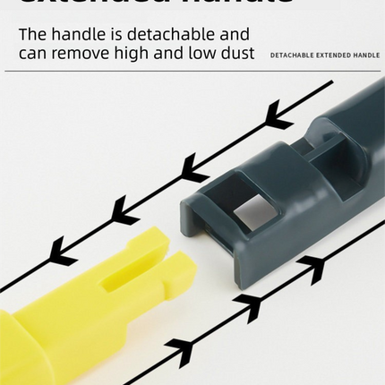 2-Pack 2-in-1 Professional Window Screen Brush & Glass Cleaner - Detachable Long-Handle Squeegee & Scrubber (Yellow Green).