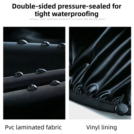 A Pair 40CM High-Tube Double-Layer Waterproof Rain Boot Covers - Durable Anti-Slip Reflective Motorcycle Over-Shoes (L Size).