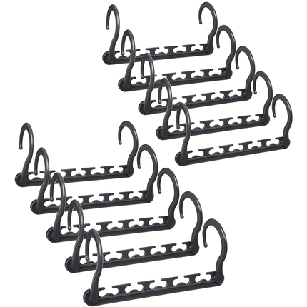 10-Pack 360° Rotating Magic Cascading Hangers - Space-Saving 10-Port Folding Clothes Rack.