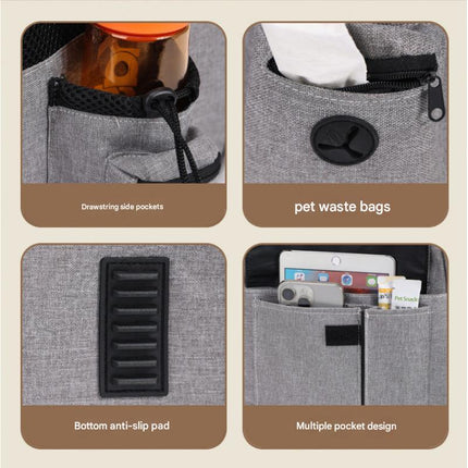 Black Large Expandable Cat Travel Backpack - Breathable & Collapsible Pet Carrier 62x34x43CM.