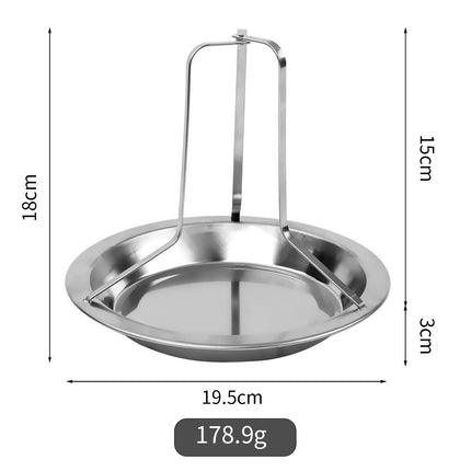 2-Pack Portable Vertical Chicken Roaster with Oil-Filtering Pan - 430 Stainless Steel Detachable Beer Can Chicken Rack.