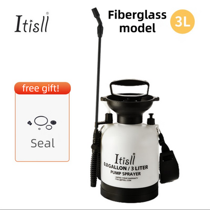 3L Professional Shoulder-Strap Pressure Sprayer with Fiberglass Wand  - Multi-Purpose Manual Pump Mister for Garden & Car Wash.
