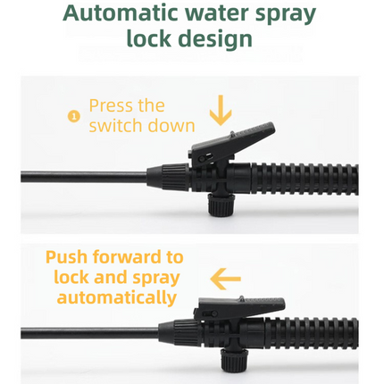 3L Professional Shoulder-Strap Pressure Sprayer with Fiberglass Wand  - Multi-Purpose Manual Pump Mister for Garden & Car Wash.