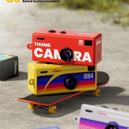 G6 White Ultra-Mini Thumb Camera with 32GB Card, Card Reader & Adapter - HD Instant Pocket-Sized Action Cam for Students & Kids.