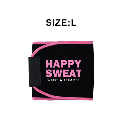 Pink Premium Seamless Waist Trimmer and Body Shaper (L Size) - Postpartum Recovery & Fitness Sweat Belt for Lumbar Support.