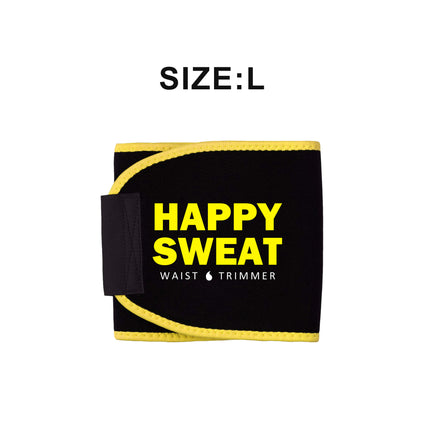 Yellow Premium Seamless Waist Trimmer and Body Shaper (L Size) - Postpartum Recovery & Fitness Sweat Belt for Lumbar Support.