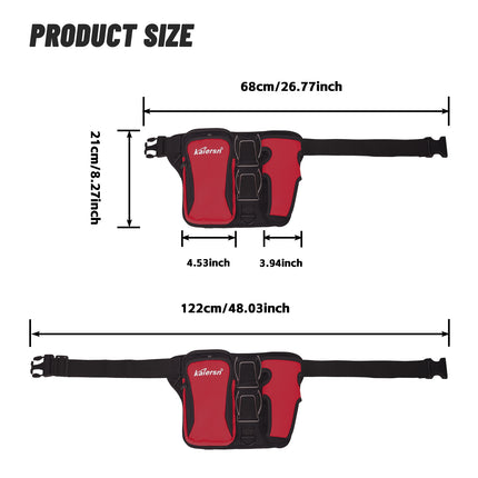 Grey Professional Park Golf Waist Bag - Multi-Functional Accessory Organizer for Dual Ball Storage & Water Bottle Holder.