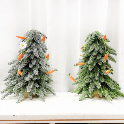 2-Pack 125CM Easter Carrot Hemp Rope Hanging Bunting - Festive Rabbit & Garden Themed Party Decoration.