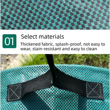 53 Gallon Self-StandingGarden Dustpan Bag with Dual Handles - Heavy-Duty Semi-Circular Leaf & Waste Collector.