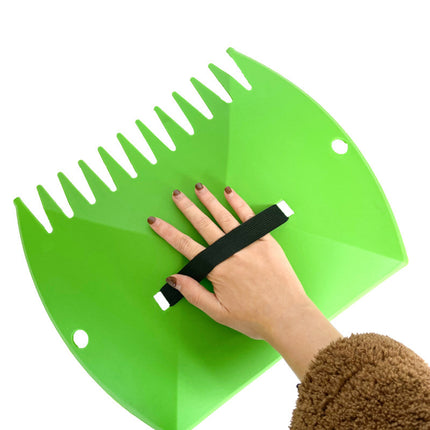 2-Pack Ergonomic Garden Leaf Scoop & Hand Rake for Effortless Yard Cleanup.