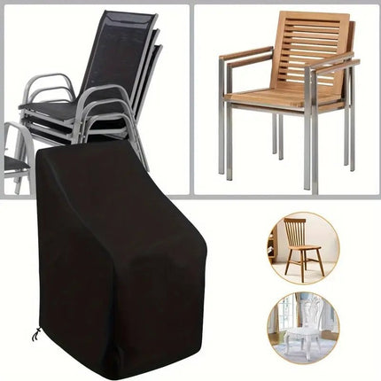Heavy Duty Oxford Outdoor Furniture Protector Set - Waterproof & Dustproof Round Dining Table(230x110cm) and Lounge Chair Cover(64x64x70x120cm) Bundle.
