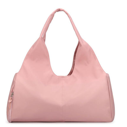 Pink Large Capacity Travel Duffel Bag - Lightweight Sports Gym Bag with Dry Wet Separation for Weekend Getaways and Business Trips.