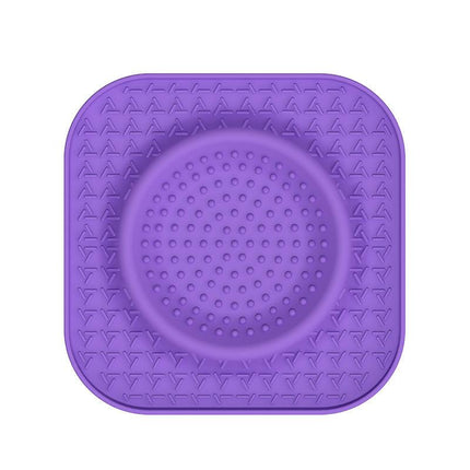 S Purple 2-Pack Premium Silicone Pet Lick Mat - Slow Feeder for Dogs and Cats with Powerful Suction Base - Anxiety Relief and Boredom Buster for Grooming and Bathing.