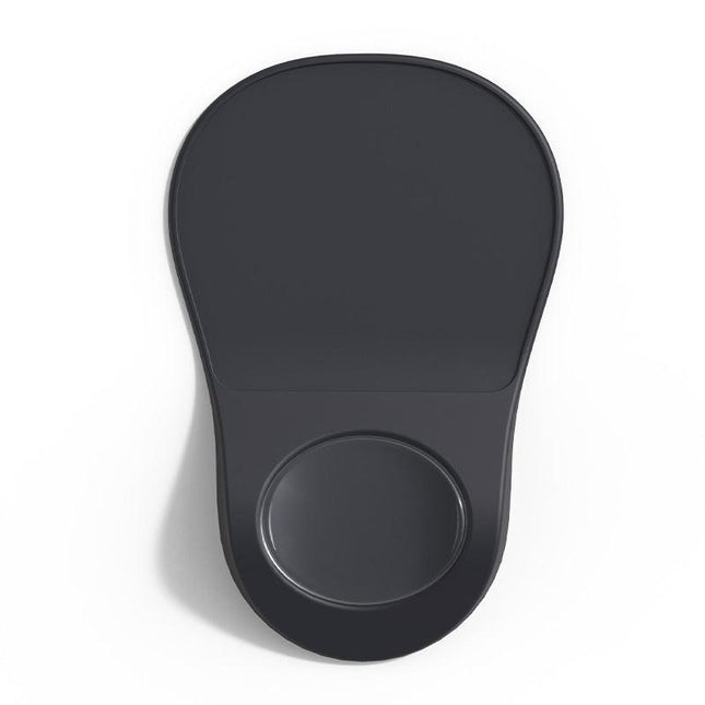 Black Ergonomic Mouse Pad with Wrist Rest Support Soft Silicone Concave Groove Design 32.5cm Non-Slip Mat for Home Office & Gaming.