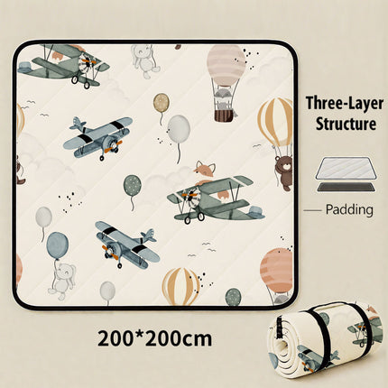 Soaring Through The Skies Extra Large 200x200cm Waterproof Picnic Mat - Portable Thickened Oxford Cloth Outdoor Camping Blanket for Beach, Parks and Family Outings.