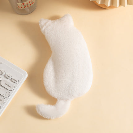White 3-Pack Adorable Plush Cat Pencil Case Set - Large Capacity Kawaii Kitty Shape Stationery Pouch for School, Office and Students.