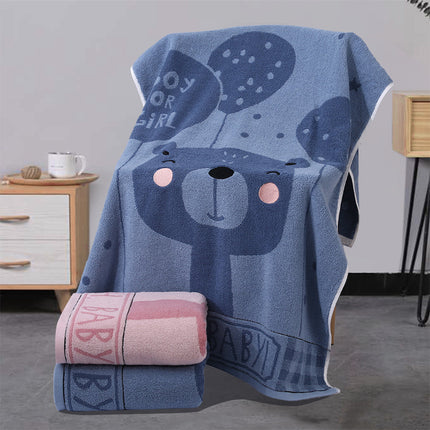 Blue Balloon Deluxe Extra Large Pure Cotton Beach & Bath Towel | Highly Absorbent, Thick 70 x 140 cm | Fun Cartoon Design.