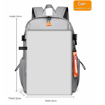 Grey Professional Business and Travel Backpack | Large Capacity 15.6 Inch Laptop Compartment | Water-Resistant Functional Design.