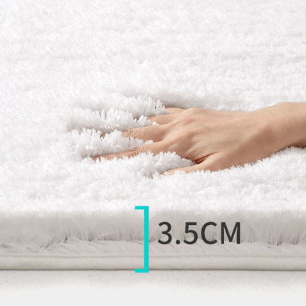 Brown 60*90cm Luxury 3.5cm Shag Bath Mat | Silver Ion Antibacterial Technology | Quick Dry Non-Slip TPR Bathroom Rug.