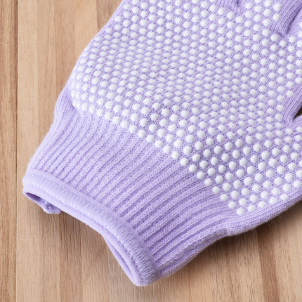 Dark Blue 2-Pack Women's Non-Slip Yoga Gloves - Open Back Half Finger Cotton Stretchy Grip Gloves for Aerial Yoga, Pilates, and Fitness.