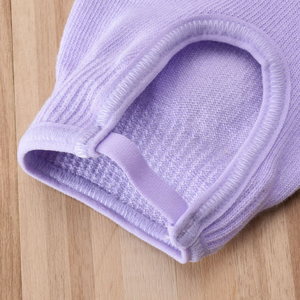 Purple 2-Pack Women's Non-Slip Yoga Gloves - Open Back Half Finger Cotton Stretchy Grip Gloves for Aerial Yoga, Pilates, and Fitness.