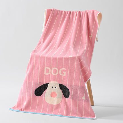 Pink Balloon Deluxe Extra Large Pure Cotton Beach & Bath Towel | Highly Absorbent, Thick 70 x 140 cm | Fun Cartoon Design.