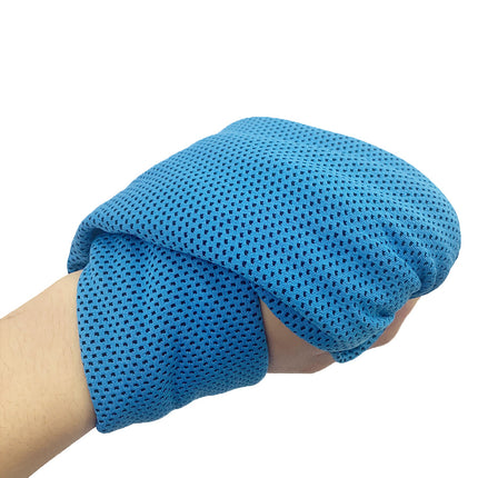 Blue 4-Piece Portable Cooling Towel Set - Quick-Dry Ice-Cool Towel for Sports, Travel, and Heat Relief.