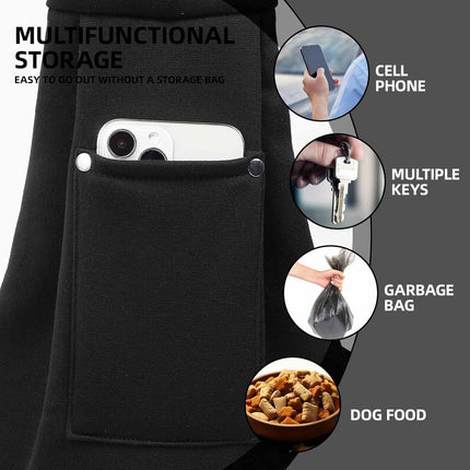 Black Portable Pet Carrier Backpack - Adjustable Shoulder Sling for Small Dogs & Cats (69.85 x 59.94 x 39.88cm) - Breathable Outdoor Travel Bag.